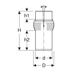 Geberit Silent db20 Offset Formstück Außendurchmesser 110mm... GEBERIT-310048141 4025410536976 (Abb. 1)