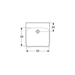 Geberit Renova Comfort Waschtisch barrierefrei, Breite 60cm, Tiefe 55cm, ohne Hahnlo... GEBERIT-501990001 4025410605238 (Abb. 1)