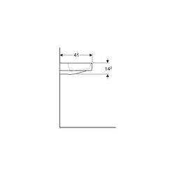 Geberit ONE Waschtisch Abgang horizontal, B 50cm, Tiefe 41cm, ohne Hahnloch, ohne Üb... GEBERIT-505018001 4025410593764 (Abb. 1)