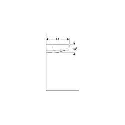 Geberit ONE Aufsatzwaschtisch rechteckig, Abgang horizontal 50cm T 41cm Hahnloch mit... GEBERIT-505026001 4025410593818 (Abb. 1)