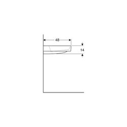 Geberit ONE Waschtisch Abgang horizontal Ablagefläche links 90cm T 48cm o. ohne Hahn... GEBERIT-505044001 4025410593955 (Abb. 1)