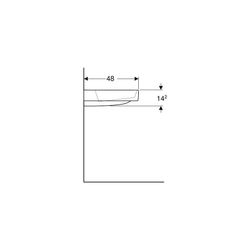 Geberit ONE Waschtisch Abgang horizontal, B 120cm, Tiefe 48cm, Hahnloch mittig, ohne... GEBERIT-505048001 4025410593993 (Abb. 1)