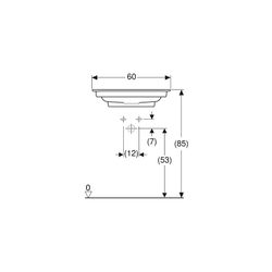 Geberit ONE Möbelwaschtisch Abgang horizontal, B 60cm T 48cm Hahnloch mittig, ohne Ü... GEBERIT-505002001 4025410593535 (Abb. 1)
