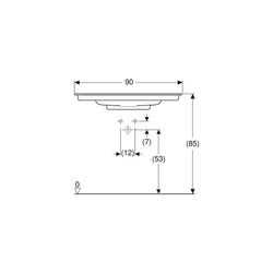 Geberit ONE Möbelwaschtisch Abgang horizontal, B 90cm T 48cm Hahnloch mittig, ohne Ü... GEBERIT-505006001 4025410593573 (Abb. 1)