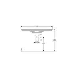 Geberit ONE Möbelwaschtisch Abgang horizontal, B 120cm T 48cm ohne Hahnloch, ohne Üb... GEBERIT-505016001 4025410593740 (Abb. 1)