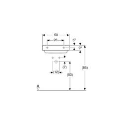 Geberit ONE Aufsatzwaschtisch rechteckig, Abgang horizontal 50cm T 41cm Hahnloch mit... GEBERIT-505026001 4025410593818 (Abb. 1)