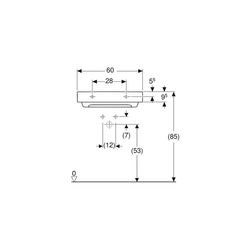 Geberit ONE Waschtisch Abgang horizontal, B 60cm, Tiefe 48cm, ohne Hahnloch, ohne Üb... GEBERIT-505033001 4025410593863 (Abb. 1)