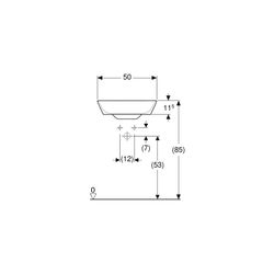Geberit ONE Aufsatzwaschtisch Schalenform Abgang horizontal 50cm T 42,5cm o. HL ohne... GEBERIT-505050001 4025410594013 (Abb. 1)
