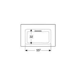 Geberit ONE Möbelwaschtisch Abgang horizontal, B 75cm T 48cm ohne Hahnloch, ohne Übe... GEBERIT-505003001 4025410593542 (Abb. 1)