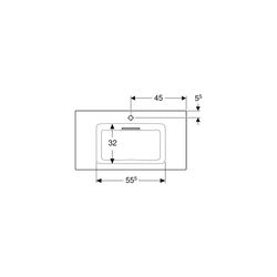 Geberit ONE Möbelwaschtisch Abgang horizontal, B 90cm T 48cm Hahnloch mittig, ohne Ü... GEBERIT-505006001 4025410593573 (Abb. 1)