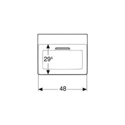 Geberit ONE Aufsatzwaschtisch rechteckig, Abgang horizontal, 50cm T 41cm o. Hahnloch... GEBERIT-505025001 4025410593801 (Abb. 1)