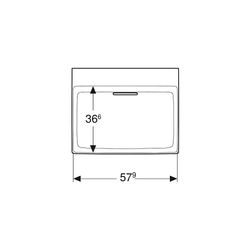 Geberit ONE Waschtisch Abgang horizontal, B 60cm, Tiefe 48cm, ohne Hahnloch, ohne Üb... GEBERIT-505033001 4025410593863 (Abb. 1)