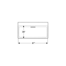 Geberit ONE Waschtisch Abgang horizontal, B 90cm, Tiefe 48cm, ohne Hahnloch, ohne Üb... GEBERIT-505037001 4025410593900 (Abb. 1)