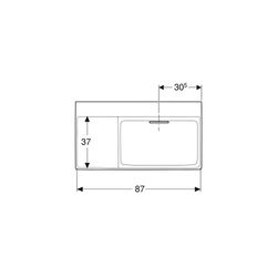Geberit ONE Waschtisch Abgang horizontal Ablagefläche links 90cm T 48cm o. ohne Hahn... GEBERIT-505044001 4025410593955 (Abb. 1)