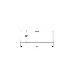 Geberit ONE Waschtisch Abgang horizontal, B 105cm, Tiefe 48cm, ohne Hahnloch, ohne Ü... GEBERIT-505045001 4025410593962 (Abb. 1)