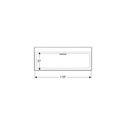 Geberit ONE Waschtisch Abgang horizontal, B 120cm, Tiefe 48cm, ohne Hahnloch, ohne Ü... GEBERIT-505047001 4025410593986 (Abb. 1)