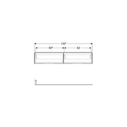 Geberit ONE Unterschrank für Waschtisch, 2 Schubladen, Breite Waschtisch 135cm, H 26... GEBERIT-505076004 4025410630353 (Abb. 1)
