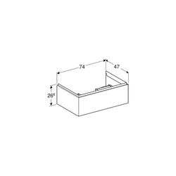 Geberit ONE Unterschrank für Waschtisch, 1 Schublade, Breite Waschtisch 75cm, Höhe 2... GEBERIT-505072002 4025410630056 (Abb. 1)