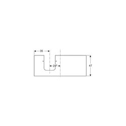 Geberit ONE Waschtischplatte Ausschnitt links Steinzeug für Aufsatzwaschtisch Schale... GEBERIT-505125002 4025410631107 (Abb. 1)