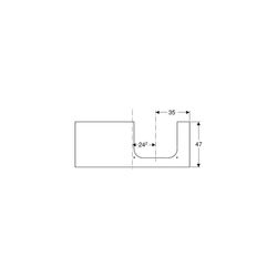Geberit ONE Waschtischplatte Ausschnitt rechts, Steinzeug, für Aufsatzwaschtisch, 12... GEBERIT-505155001 4025410631275 (Abb. 1)