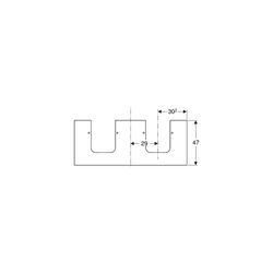 Geberit ONE Waschtischplatte Ausschnitt 2-fach Steinzeug für Aufsatzwaschtisch Schal... GEBERIT-505175002 4025410631329 (Abb. 1)