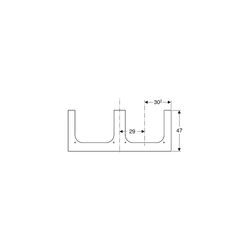 Geberit ONE Waschtischplatte Ausschnitt 2-fach, Steinzeug, für Aufsatzwaschtisch, 12... GEBERIT-505165002 4025410631305 (Abb. 1)