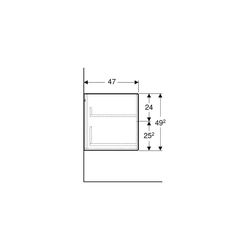 Geberit ONE Seitenschrank 2 Schubladen, 45x49,2x47cm, Lava matt... GEBERIT-505077003 4025410630414 (Abb. 1)