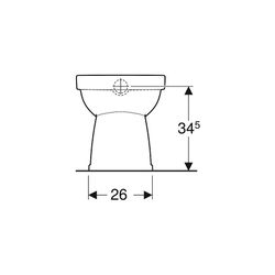 Geberit Renova Stand-WC Flachspüler, Abgang vertikal, Rimfree Tiefe 47cm, Weiß/KeraT... GEBERIT-501985008 4025410605085 (Abb. 1)