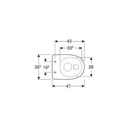 Geberit Renova Stand-WC Flachspüler, Abgang vertikal, Rimfree Tiefe 47cm, Weiß/KeraT... GEBERIT-501985008 4025410605085 (Abb. 1)