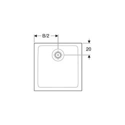 Geberit Nemea quadratische Duschwanne 80x80x3,5cm, Mattweiß... GEBERIT-550590001 4025410627148 (Abb. 1)