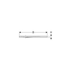 Geberit Nemea Rechteckduschwanne 90x75x3,5cm, Mattweiß... GEBERIT-550592001 4025410627186 (Abb. 1)