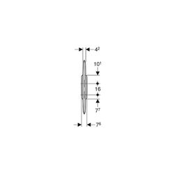 Geberit Urinaltrennwand Alpinweiß, Kunststoff, Länge 42cm Breite 7,6cm Höhe 76cm, zu... GEBERIT-115202111 4025416522539 (Abb. 1)