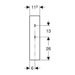 Geberit Abdeckung für Hygienespülung verkehrsweiß... GEBERIT-616221IH1 4025416551911 (Abb. 1)