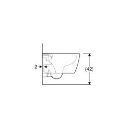 Geberit iCon Wand-WC Tiefspüler, verkürzte Ausladung 49cm geschlossene Form, Rimfree... GEBERIT-502380008 4025410627988 (Abb. 1)