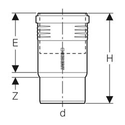 Geberit Silent-Pro Langmuffe Außendurchmesser 110mm... GEBERIT-393518141 4025416473985 (Abb. 1)