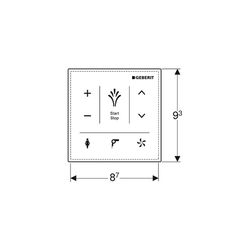 Geberit Wandbedienpanel für Geberit AquaClean, Weiß/Glas... GEBERIT-147038SI1 4025416817031 (Abb. 1)