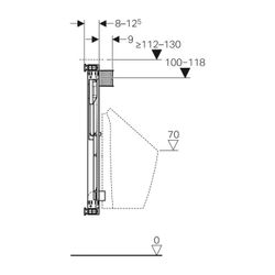 Geberit Kombifix Element für Urinal, 109-127cm, universell, für Sprühkopf... GEBERIT-457606001 4025416543596 (Abb. 1)