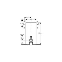 Geberit Monolith Sanitärmodul für Stand-WC, Höhe 101cm, Frontverkleidung aus Glas, A... GEBERIT-131003SI5 4025416552239 (Abb. 1)