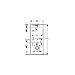 Geberit Monolith Sanitärmodul für Wand-WC, Höhe 114cm, Frontverkleidung aus Glas, Al... GEBERIT-131031SI5 4025416554394 (Abb. 1)