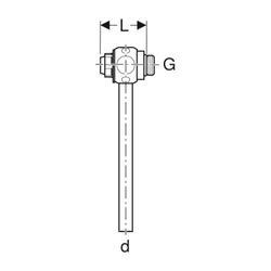 Geberit Probenahmeventil Rohrgewinde G 1/4"... GEBERIT-619709001 4025410651617 (Abb. 1)