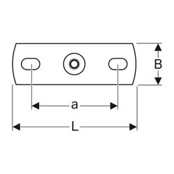 Geberit Grundplatte rechteckig, Zweiloch, mit Gewindemuffe G 1/2" M10... GEBERIT-362851261 4025416062059 (Abb. 1)