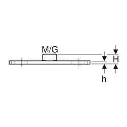 Geberit Grundplatte rechteckig, Zweiloch, mit Gewindemuffe G 1/2" M10... GEBERIT-362851261 4025416062059 (Abb. 1)