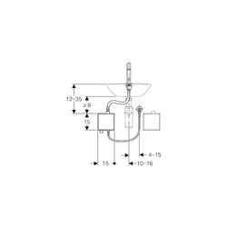 Geberit Piave Waschtischarmatur Standmontage, Netzbetrieb, mit Aufputz-Funktionsbox ... GEBERIT-116161211 4025416833741 (Abb. 1)