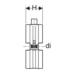 Geberit Rohrschelle gedämmt, mit Gewindemuffe M8/M10... GEBERIT-393299261 4025416474197 (Abb. 1)