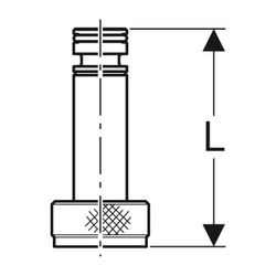 Geberit Kupplungsstück für Hygienespülung Länge 7cm... GEBERIT-243068001 4025416348399 (Abb. 1)