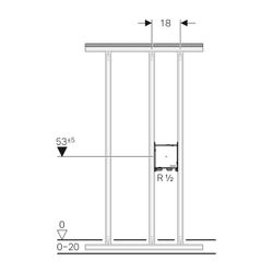 Geberit GIS Traverse für elektronische Standarmatur mit UP-Funktionsbox... GEBERIT-461145001 4025416837626 (Abb. 1)