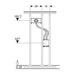 Geberit GIS Traverse für elektronische Wandarmatur mit UP-Funktionsbox... GEBERIT-461146001 4025416837633 (Abb. 1)