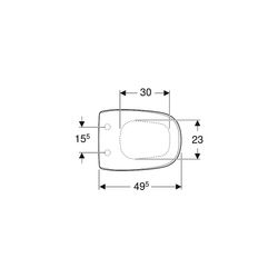 Geberit Citterio WC-Sitz mit Absenkautomatik, Befestigung von oben, Weiß/glänzend... GEBERIT-500540011 4025416608738 (Abb. 1)