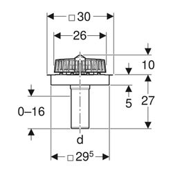 Geberit Pluvia Dachwassereinlauf mit Befestigungsflansch, für Dachabdichtungsfolien ... GEBERIT-359098001 4025416672203 (Abb. 1)