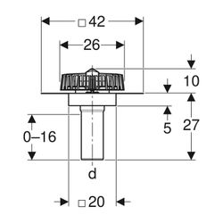 Geberit Pluvia Dachwassereinlauf mit Anschlussblech Maximale Ablaufleistung 25l/s... GEBERIT-359099001 4025410162830 (Abb. 1)